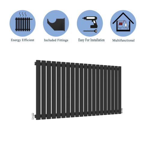 Designer Oval Column Flat Panel Radiator Horizontal Vertical Central Heating Rad - Picture 8 of 387