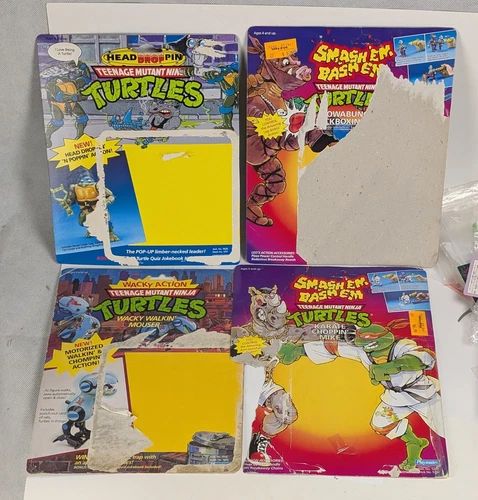 Vintage Playmates TMNT Teenage Mutant Ninja Turtles Smash Em Bash Backer Cards