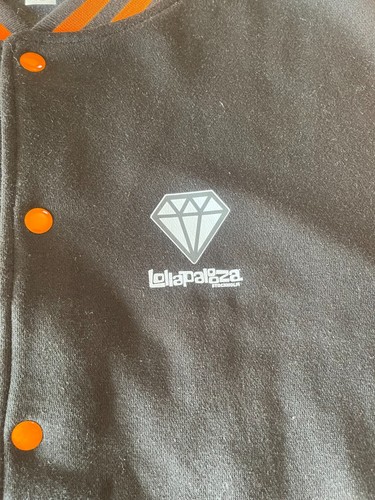 NEW 2022 Lollapalooza Stockholm VIP Varsity Jacket XL Cotton Black Orange RARE - Picture 3 of 8