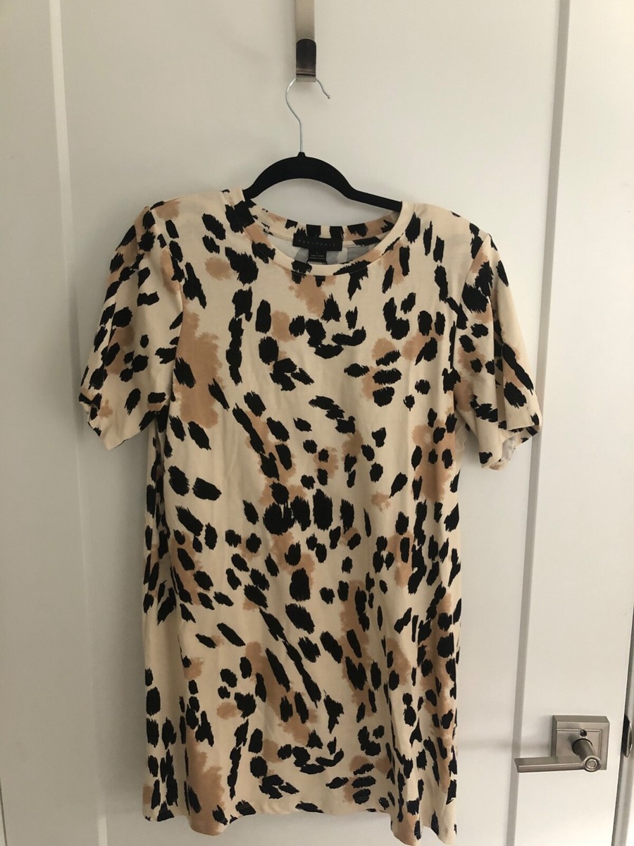animal print t shirt dress Leopard Print T-Shirt Dress: Trendy Oversize Fit