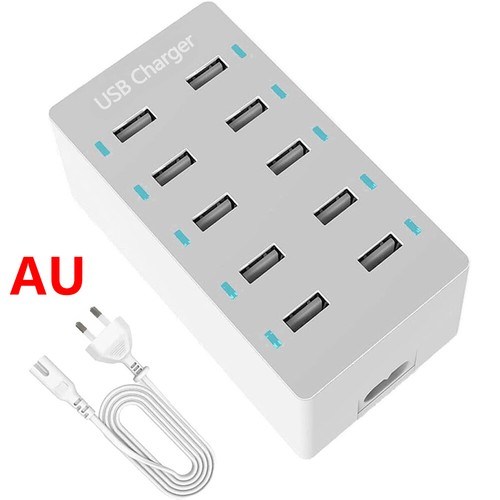 Multi Port USB Charger 50W 10 Port AC Adapter Wall USB Hub Fast Charging Station - Picture 7 of 7