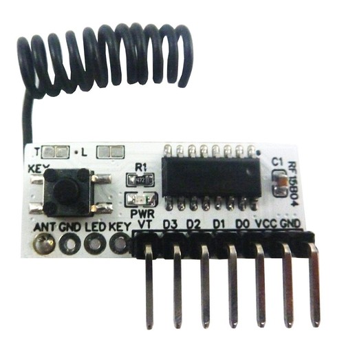 135uA Baja Potencia -117dBm PT2262 EV1527 4 Botones Código Fijo Decodificación - Imagen 11 de 13