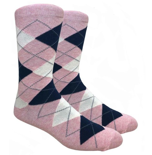 Fine Fit Men's Argyle Cotton Dress Socks Wedding Diamond Pattern Assorted Colors - Picture 17 of 17