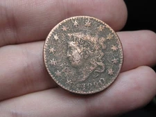 1820 Matron Head Large Cent Penny- VG/Fine Details, Large Date