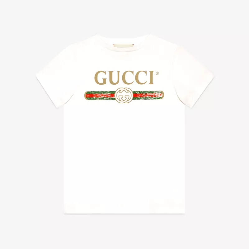 Camiseta con logotipo de Gucci para ni os de Gucci blanca