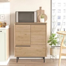 MODALCASA Mobile da cucina multiuso microonde 2 ante 1 ribalta75x90 rovere Kenzo