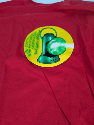 Alan Scott Green Lantern JSA Logo Long Sleeve T-Shirt SIGNED BY MARTY NODELL - 第 1/3 張圖片