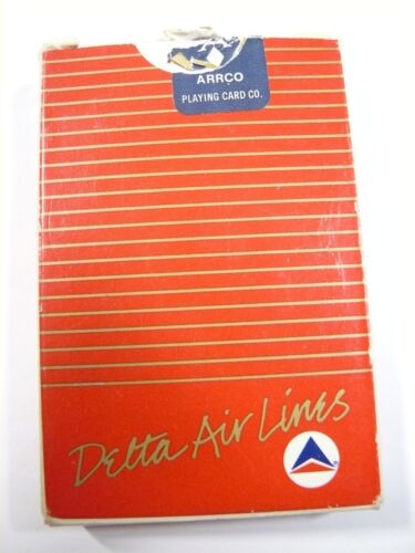 Delta Airlines Red Playing Cards AARCO Lot Of 2 - Picture 2 of 11