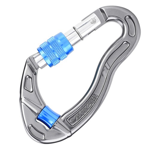 25KN Carabiner Screw Locking Hook For Rock Climbing Mountaineering Rescue - Picture 7 of 23