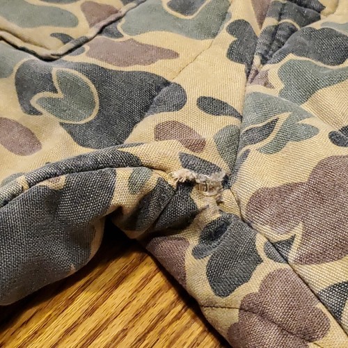 Vintage Coveralls Sz 12/14 Regular Camouflage Camo Hunting Overalls Kids 70s 80s - Picture 9 of 23