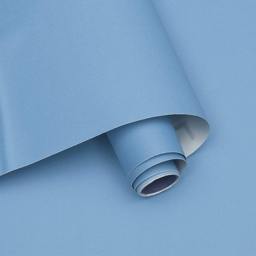15.7''×236''Blue Contact Paper Matte Blue Wallpaper Blue Peel and Stick Wallpape