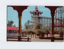 Postcard Chutes Riverview Amusement Park Chicago Illinois USA