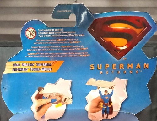SUPERMAN RETURNS WALL BUSTING 2006 ACTION FIGURE NEW IN PACKAGE - Picture 6 of 6
