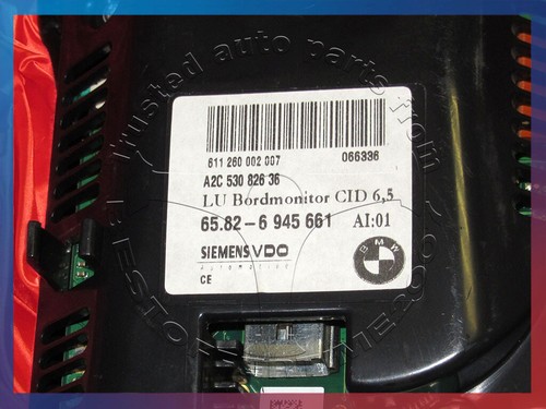 BMW E90 E91 E92 E60 E61 E63 E64 3 5 6'ies CID AT-ON-BOARD MONITEUR ÉCRAN AFFICHAGE - Photo 3/5