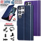 For Samsung Galaxy S22 Ultra 5G Hybrid Leather Case Wallet Pouch Cover Accessory