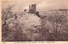 C033 France, Crozant Les Ruines 1937 vintage postcard