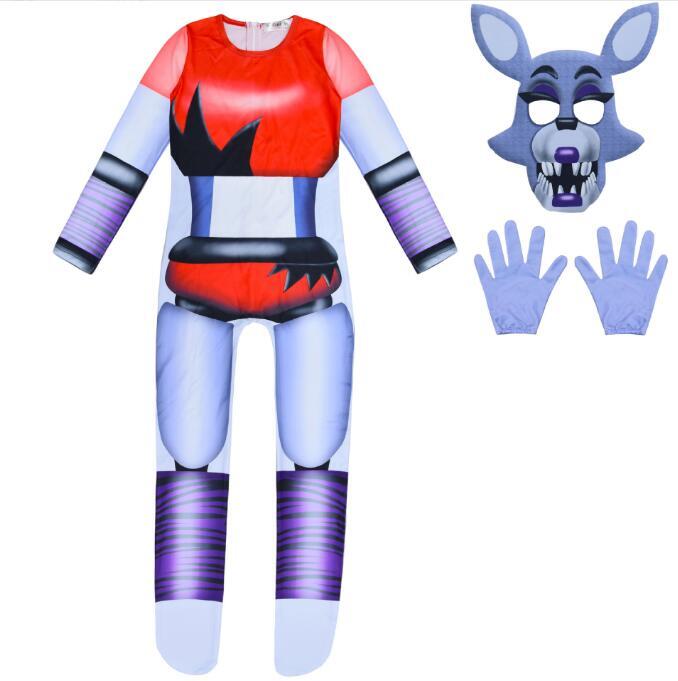 One-Piece FNAF Cosplay Party Costume Playsuit for Children Halloween Dress Up