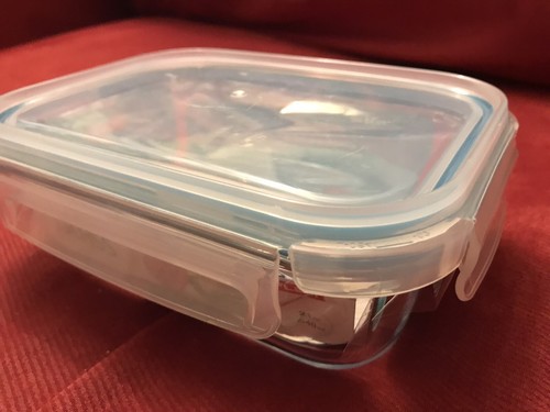 Neoflam CLOC Glas Lebensmittel Aufbewahrung Behälter mit luftdichtem Deckel, klar, 21 Unzen - Bild 3 von 3