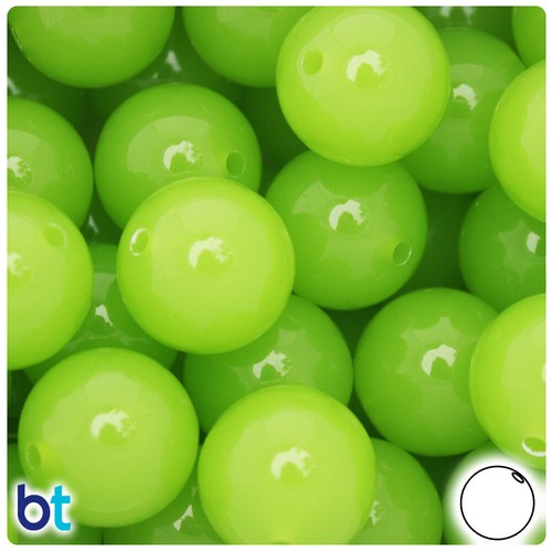 BeadTin Translucent 20mm Round Plastic Craft Beads (10pcs) - Color Choice - Bild 3 von 9