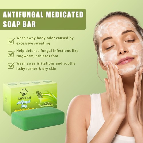 Antifungal Medicated Soap Bar, Athletes Foot Jock Itch Ringworm Yeast Infection - Picture 4 of 7