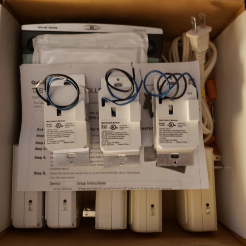 INSTEON ControlLinc Tabletop Controller 2430 & 8 USED devices  (SCE 100 - B1) - Picture 1 of 15