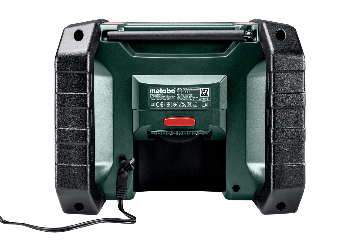 Thumbnail - Akku Baustellenradio Metabo R1218 Bt Sologerät