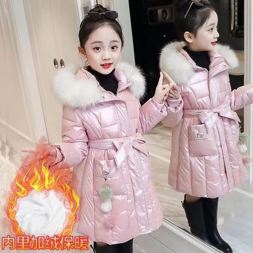 -30℃ Glossy Coats Outerwear Parka Snowsuit Jackets Girls Cotton Clothes - Picture 19 of 21
