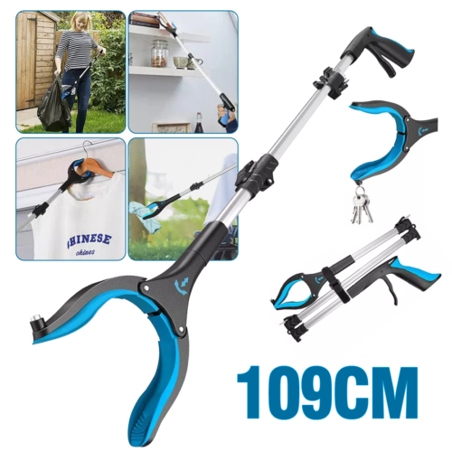 109cm Greifzange Müllzange Greifhilfe Greifarm Müll Greifer Abfall Zange Blau DE - Bild 6 von 16