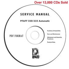 PFAFF 230/332 Automatic Sewing Machine Service Manual-Maintenance-Book on CD