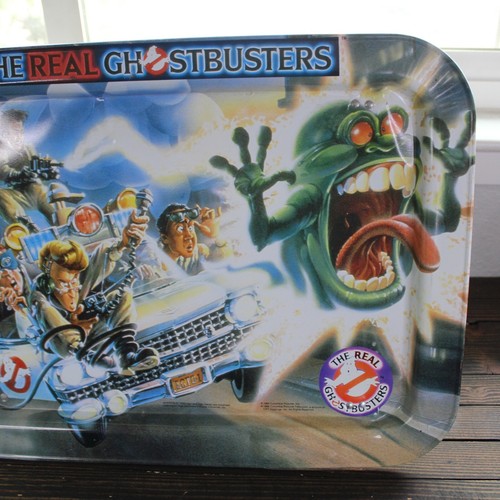 The Real Ghostbusters Vintage Metal TV Dinner Lap Tray 1986 - Picture 2 of 7