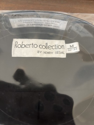 NWT Henry Segal Roberto Collect Shirt Men M 32 - 33 15 - 15.5 Black Wait Staff - Picture 5 of 6