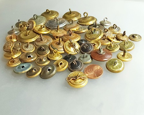 54 US Military Great Seal Eagle Uniform Buttons ~ Sets Singles & Some Backmarks - Picture 2 of 3