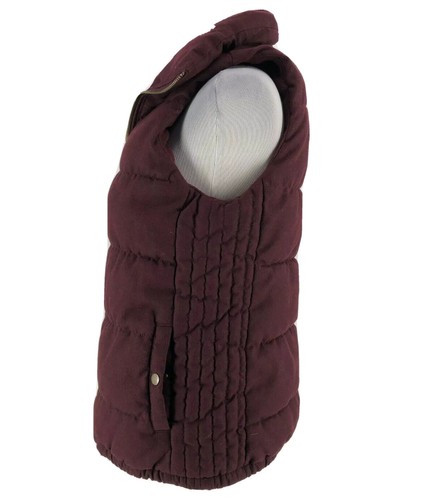 Old Navy Women's Maroon Red Sleeveless Zip-Up Puffer Vest Size XS - Picture 2 of 6
