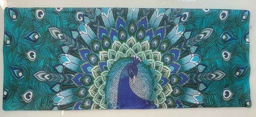Brand New Gorgeous Designer 100% Pure Silk Large Peacock Scarf/Stole - Picture 2 of 3