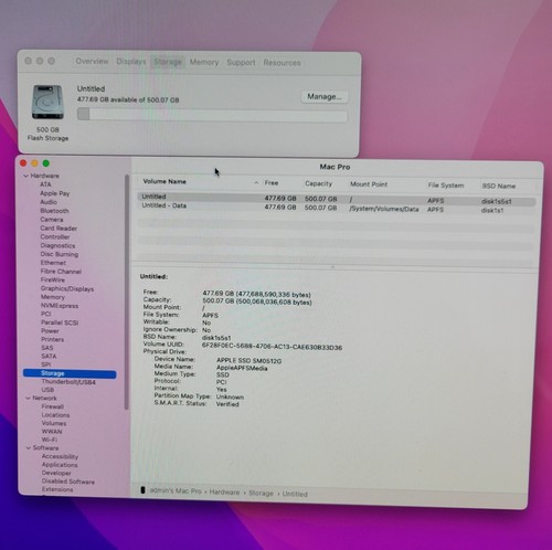 Apple Mac Pro A1481 Late 2013 3.5 GHz 6-Core Intel Xeon E5 32GB RAM 1TB SSD #5 - Afbeelding 5 van 10