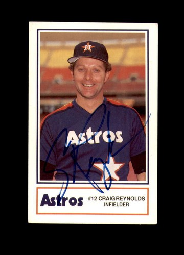 Craig Reynolds handsigniert 1986 Astros Police Houston Astros Autogramm