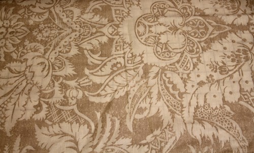 Tela Thibaut Chardonnet Damasco Beige 30"x54" Mezcla de Lino Castaño Colina F972586 - Imagen 2 de 6