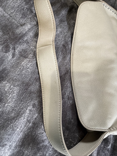 Michael Kors Astor Silver Studded Grey Cement Leather Large Hobo - Picture 13 of 13