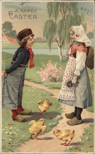PRIVATES ANGEBOT - Zwei alte Ostern Postkarten