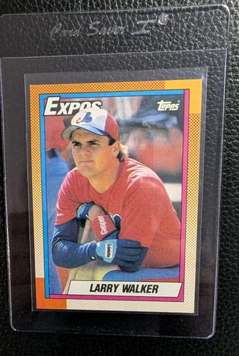 1990 TOPPS #757 LARRY WALKER ROOKIE CARD RC MONTREAL EXPOS MINT HALL OF FAME HOF