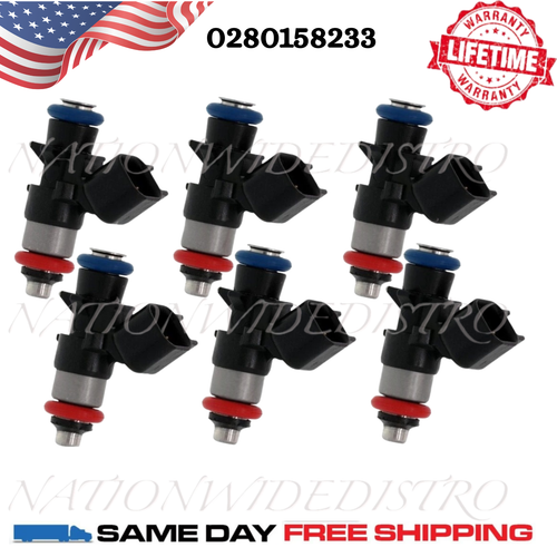 6x OEM Bosch Fuel Injectors for 2011-2019 Dodge Durango 3.6L V6 0280158233 - Picture 1 of 12