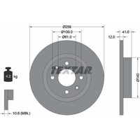 2X Textar 92175103 Bremsscheibe FüR Dacia Smart Renault Lada Logan Sandero LS