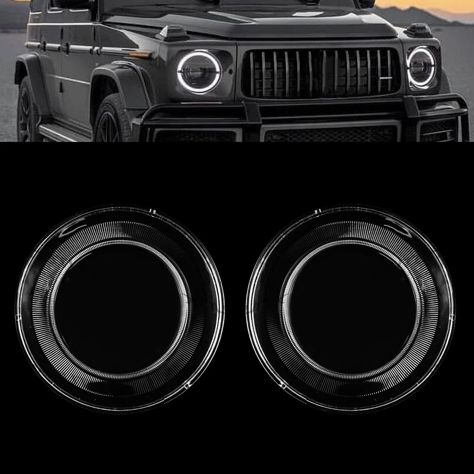 Capas de farol de lente transparente para Mercedes W463 G500 G550 G55 G63 2007–2018 novas - Imagem 4 de 4
