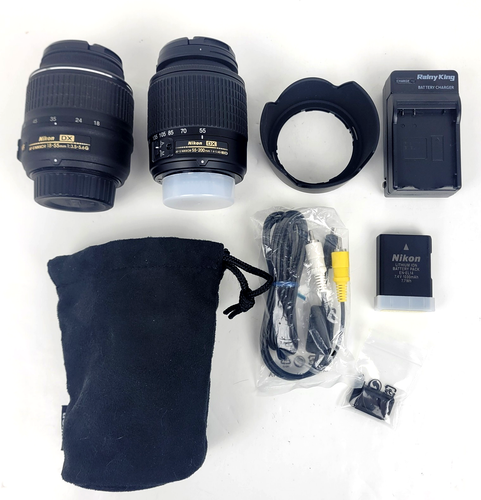 Nikon D3200 24.2 MP CMOS Digital SLR mit 18-55mm VR und 55-200mm Non-VR DX Zoom - Bild 5 von 19