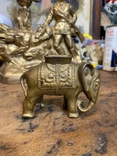 A.C. Williams Cast Iron Elephant Penny Bank Circa 30's