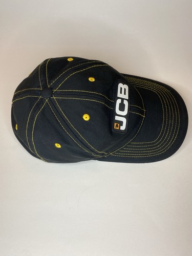 Cappello da baseball JCB Equipment nero con strapback logo regolabile per adulti - Foto 3 di 7