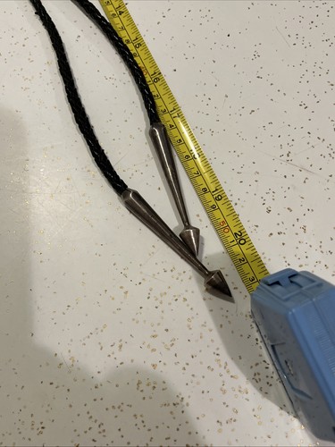 Copricapo Navajo vintage Bolo argento firmato dal produttore - Foto 11 di 12