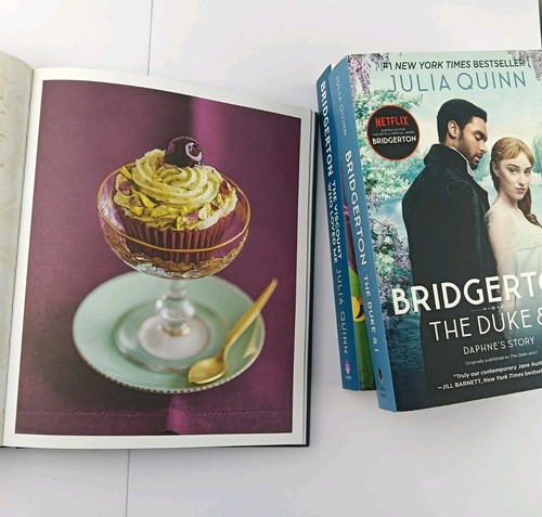 3x Bridgerton Books 1 & 2 by Julia Quinn PLUS Bridgerton Afternoon Tea Cookbook! - Picture 6 of 6