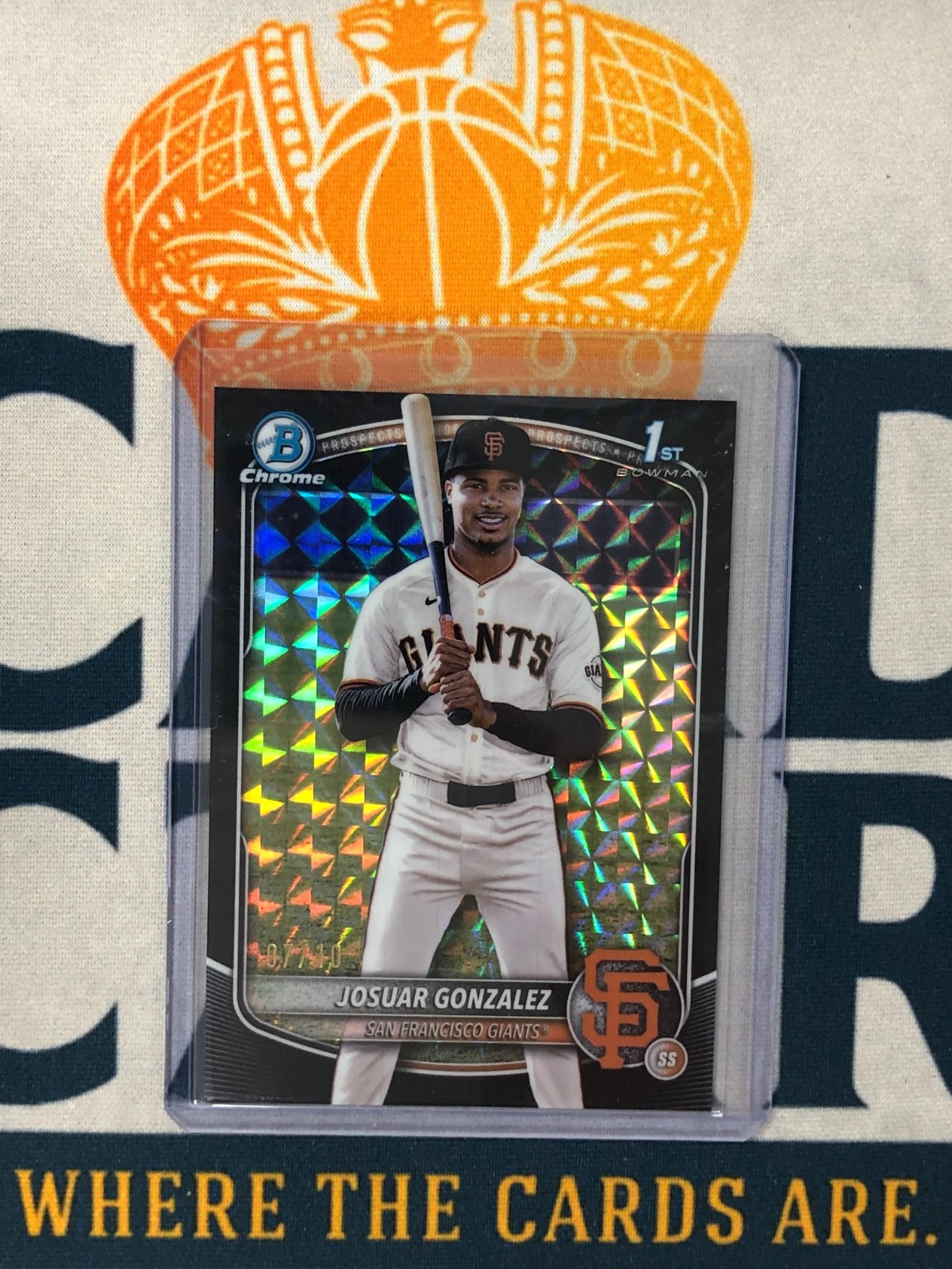 2025 Bowman Chrome JOSUAR GONZALEZ Bowman 1st Black Geometric /10 BL1