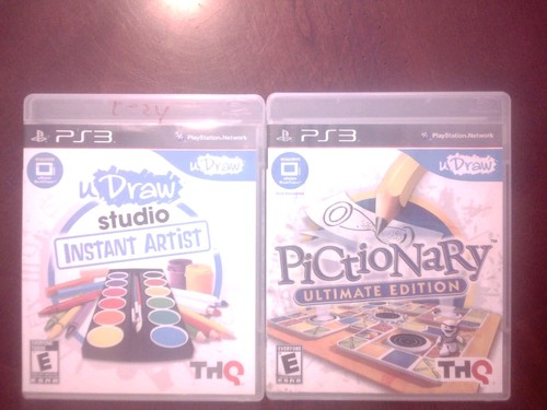 Pictionary Ultimate Edition Sony & U Draw Studio Instant Artist PS3 Video Game